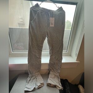 Something Navy Tie Ankle Sweatpants